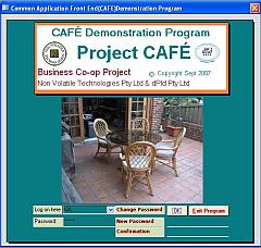 Click to Enlarge Opening screen of a CAFE compliant document. The LogOn Screen.